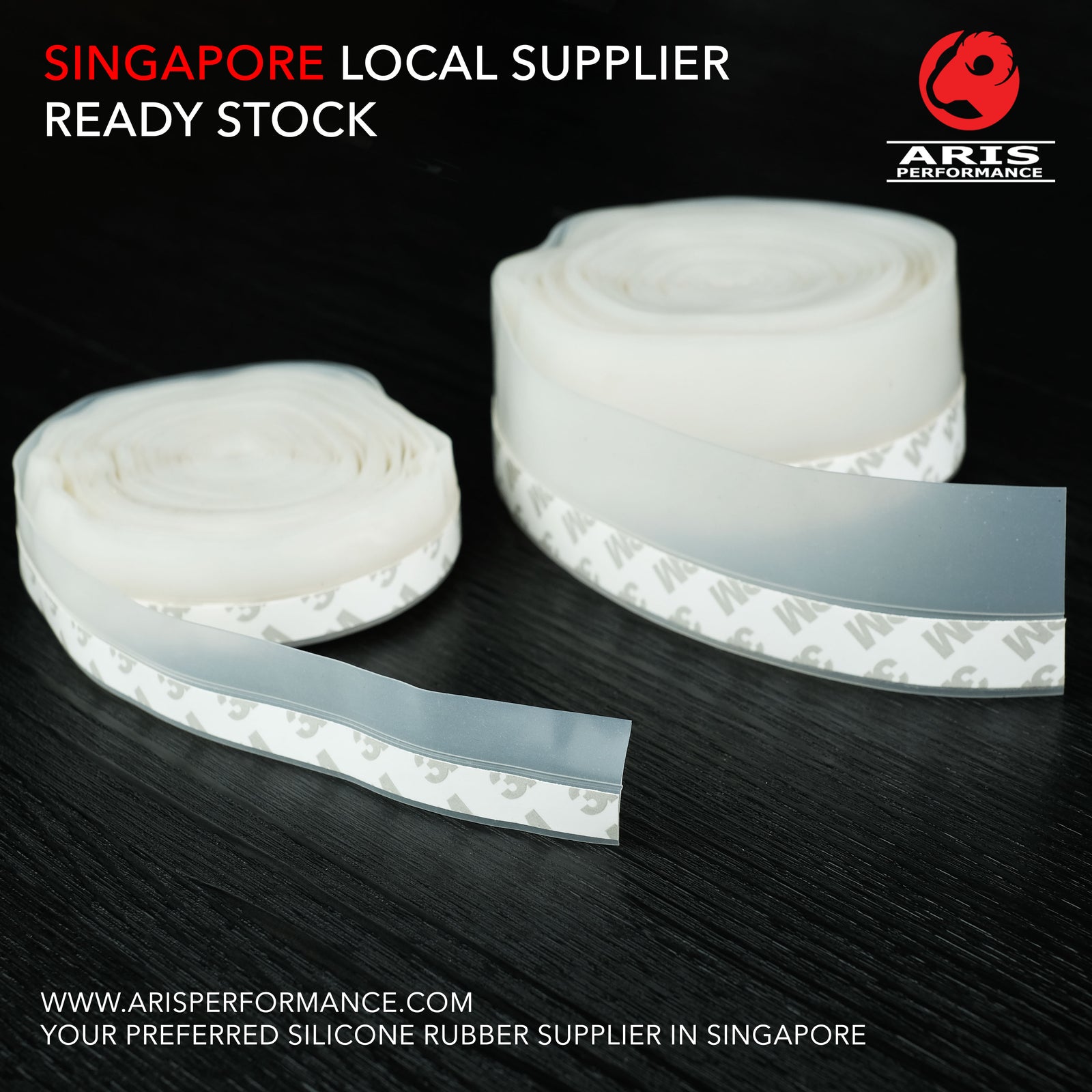 Silicone Door Seal Strip With 3M Adhesive Tape