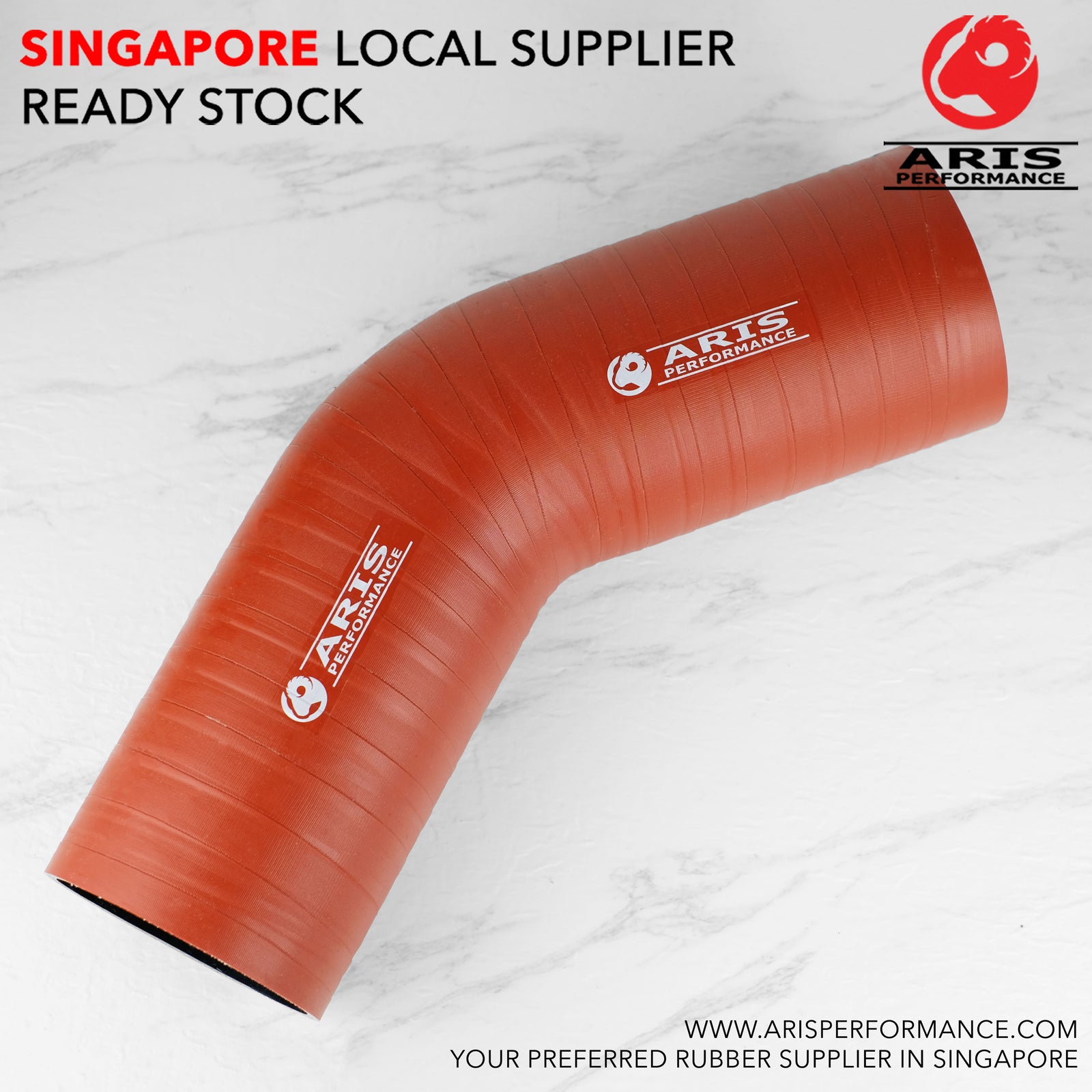 45 Degree Elbow Silicone Rubber Hose (8" X 8" Leg)