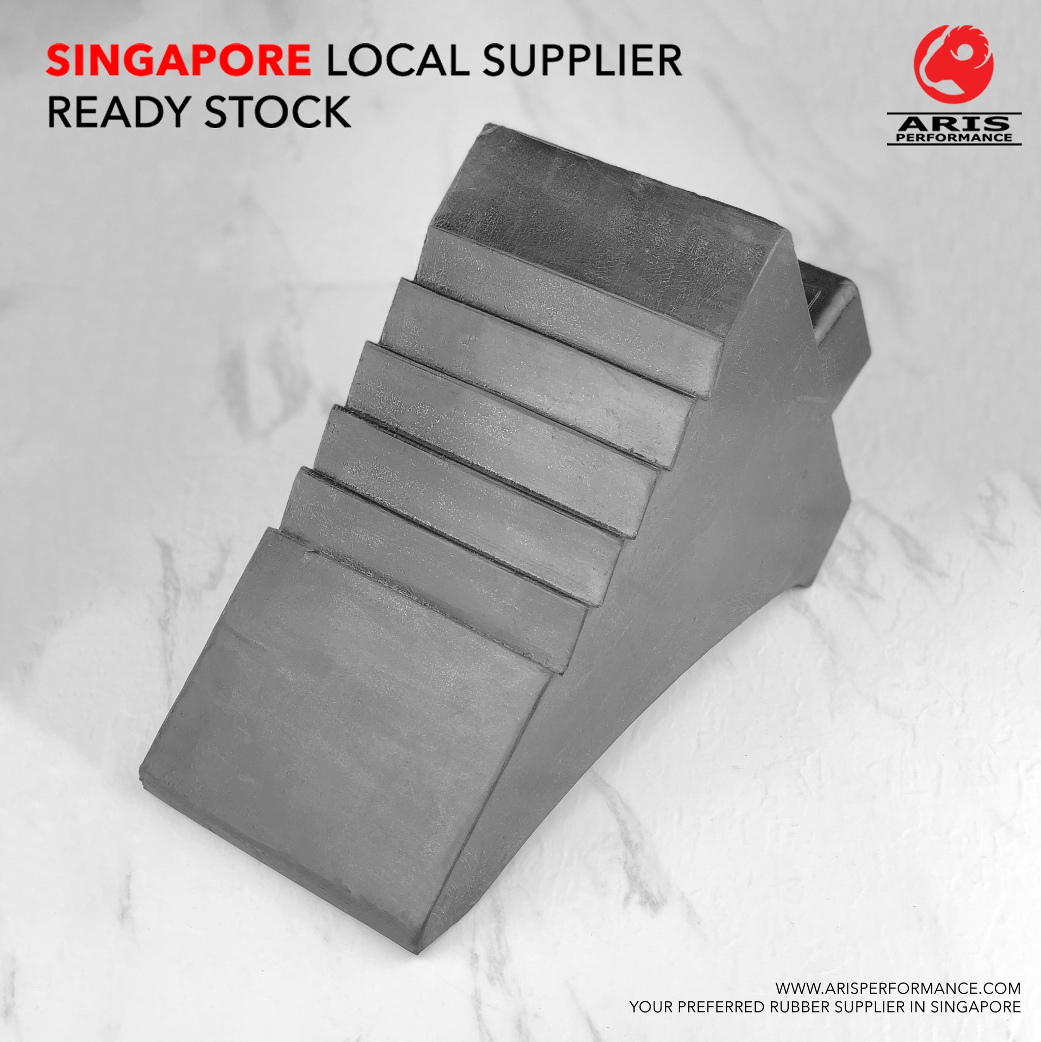 Heavy Duty Rubber Wheel Chock | ARIS Performance - ARIS Performance ...